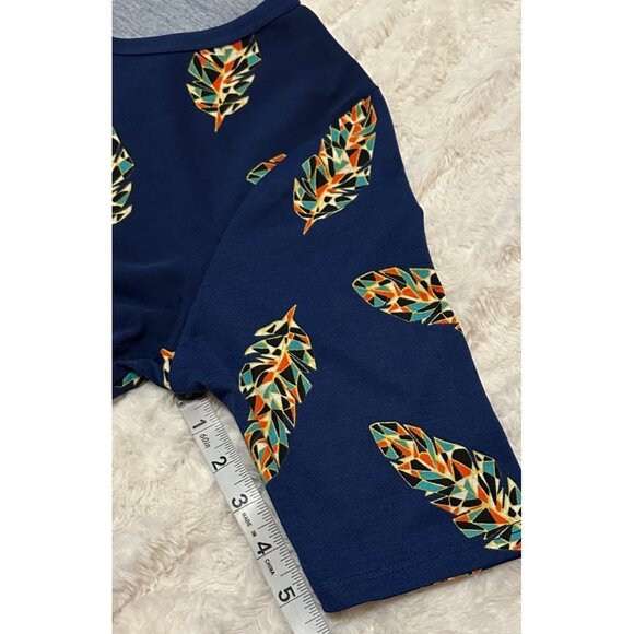 Women's LuLaRoe Julia Midi Shift Dress Leaf Pattern Polyester Blend Size XL-NWT - Picture 7 of 16